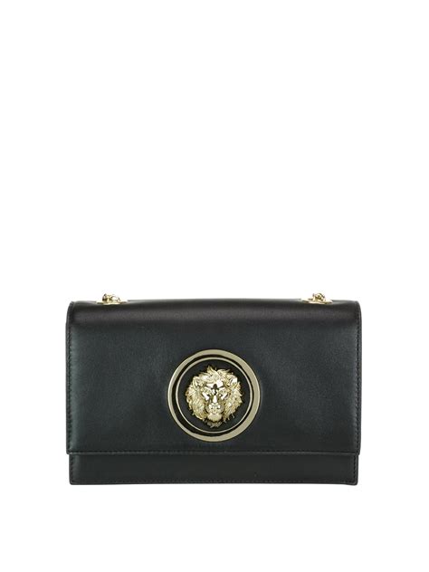 versus versace lion head cross-body bag black gold|Cross body bags Versus Versace .